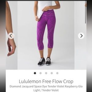 Lululemon Free Flow Crop leggings Size 10